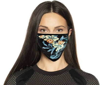Face Mask 100% Cotton FLORAL PRINT Motorcycle facemask for Bikers MP7924FM