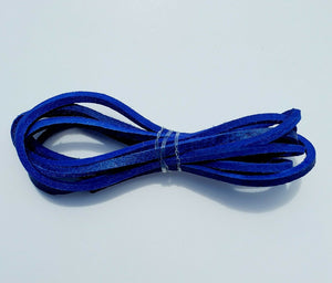 Highway Leather LACE Genuine Leather Strip Cord Braiding String Lacing 64" BLUE