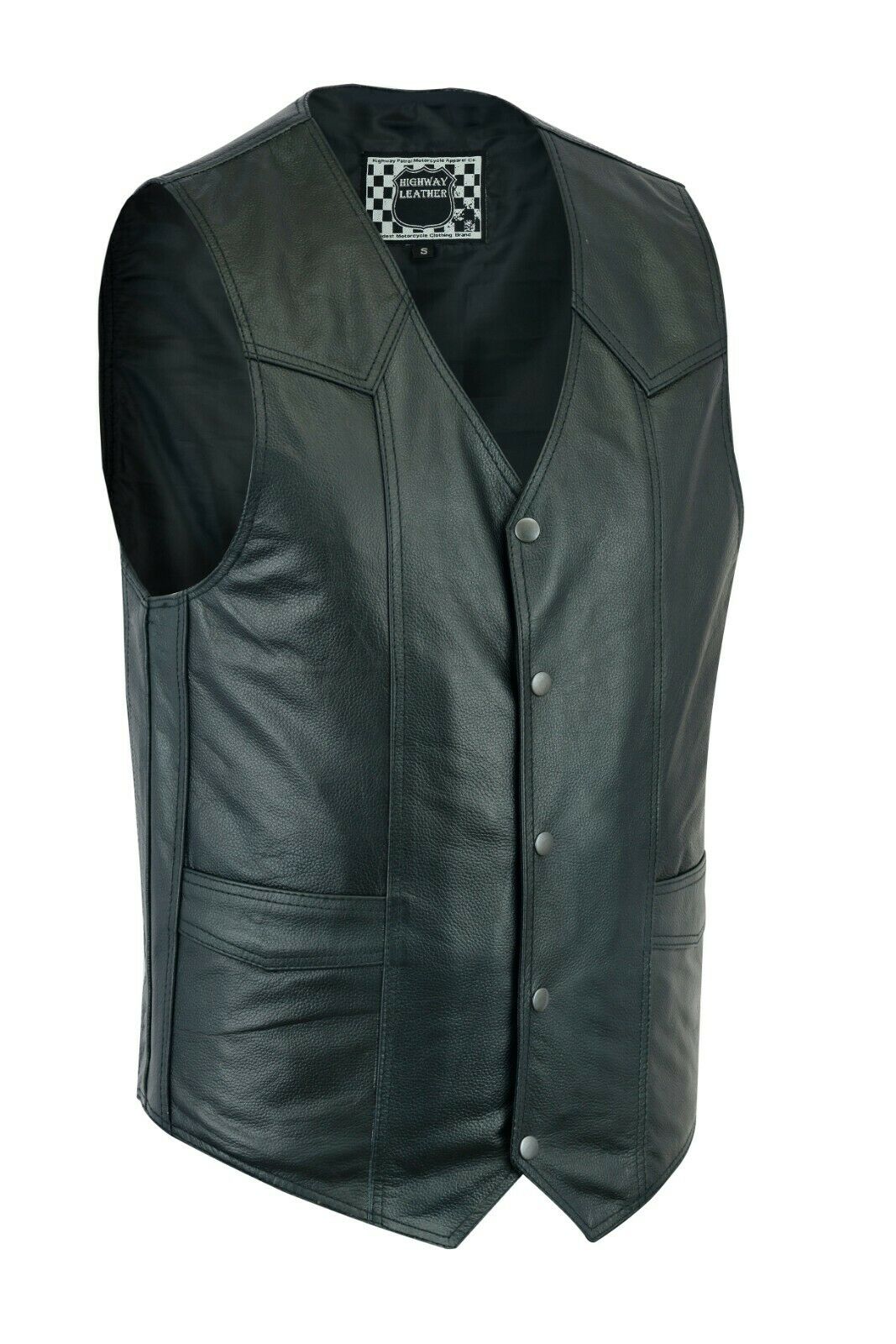 Men's Motorcycle Leather Western Vest