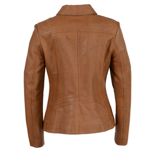 Woman's Zipper Front Scuba Jacket w/ Shirt Collar