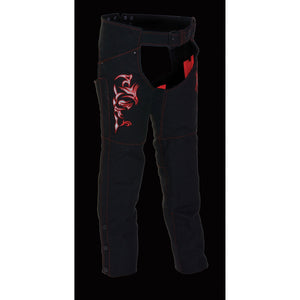 Women's Textile Chap w/ Tribal Embroidery & Reflective Detail