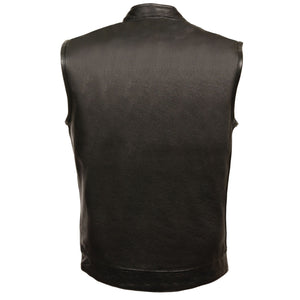 Men's Open Neck Club Vest w/ Hidden Snaps