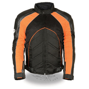 Men's Combo Leather/Textile/Mesh Racer Jacket