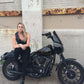 The Montana Ladies Motorcycle Black Leather Vest