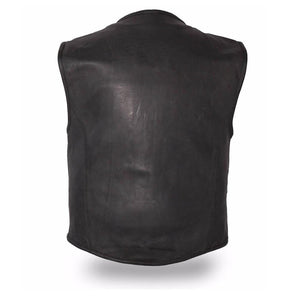 The Raceway Men's Rolled Collar with Hidden Snap Collar Vest