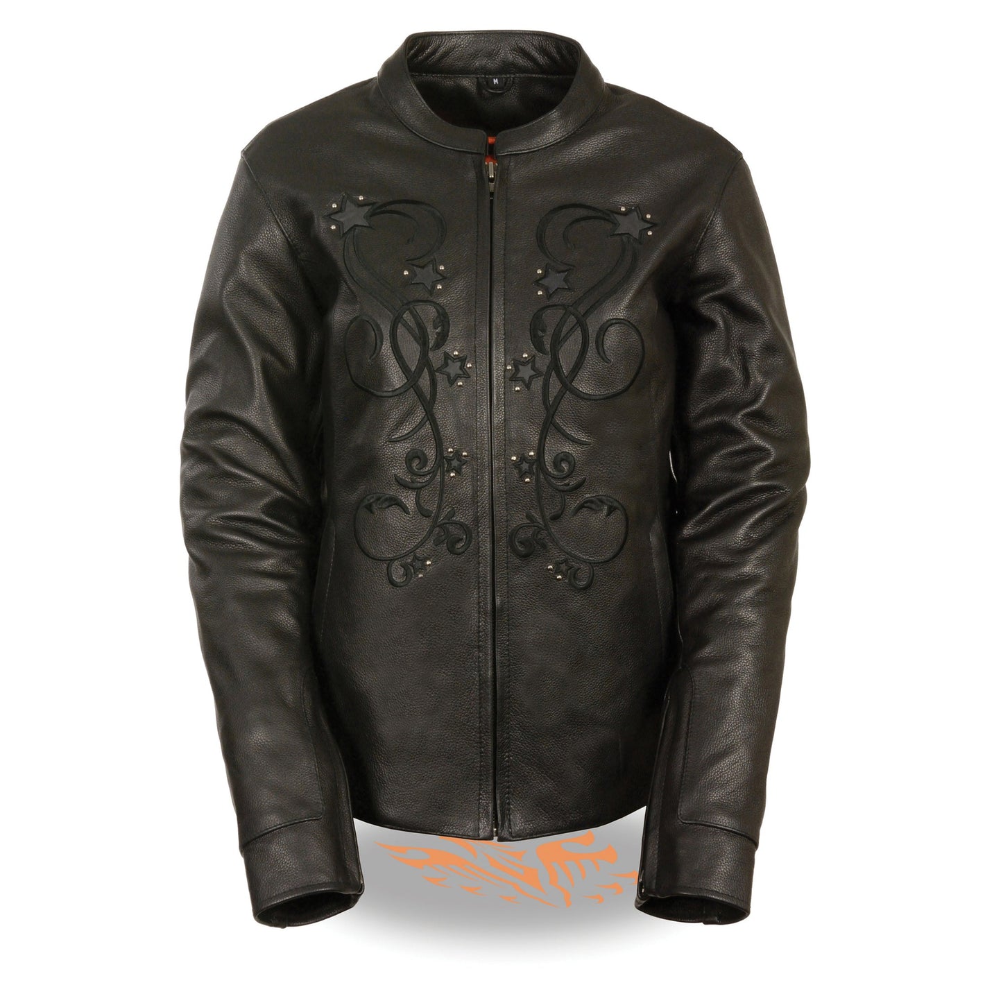 Women's Reflective Star Jacket w/ Rivet Detailing