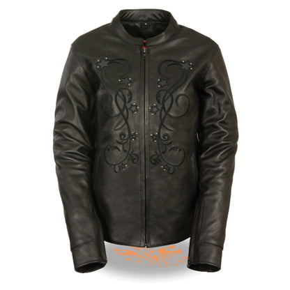 Women's Reflective Star Jacket w/ Rivet Detailing