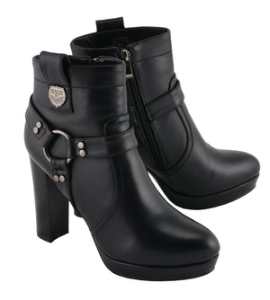 Women Harness Ankle Boot w/ Block Heel