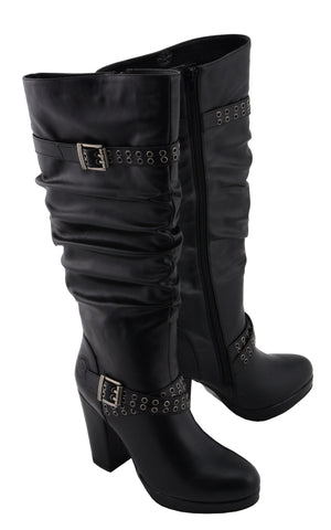 Women Platform Boot w/ Slouch Shaft