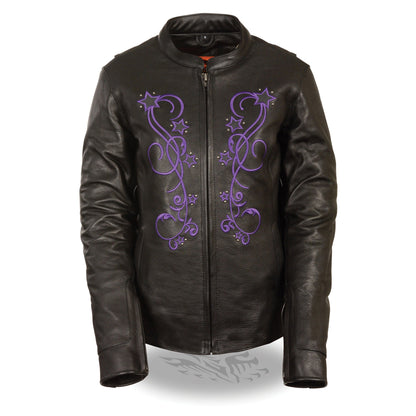 Women's Reflective Star Jacket w/ Rivet Detailing
