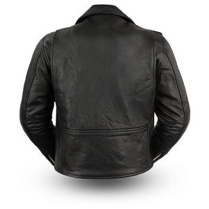 Women's Classic Motorcycle Leather Jacket Quilted Liner