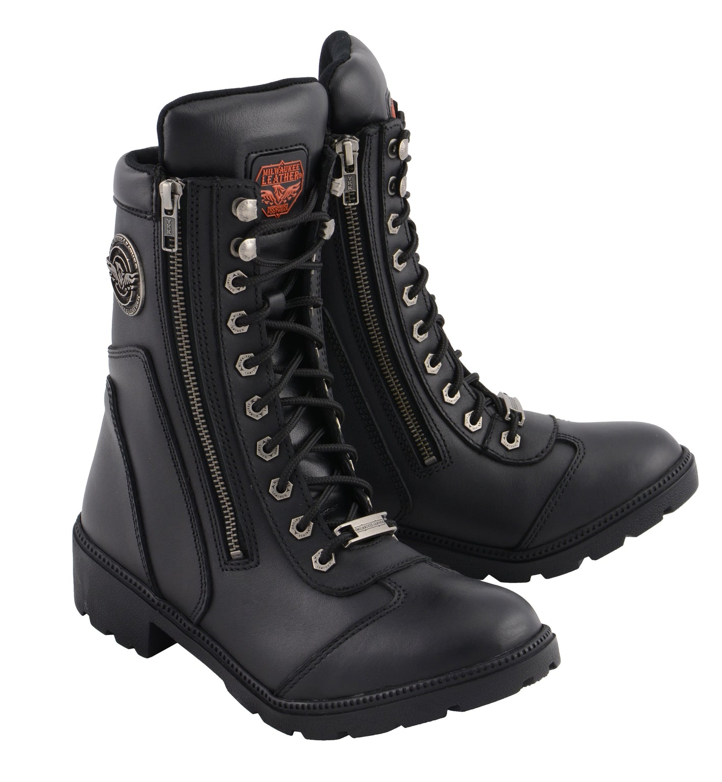 Women's 9" Lace to Toe Boot W/ Side Zipper Entry