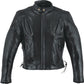 Vented racer leather motorcycle jacket